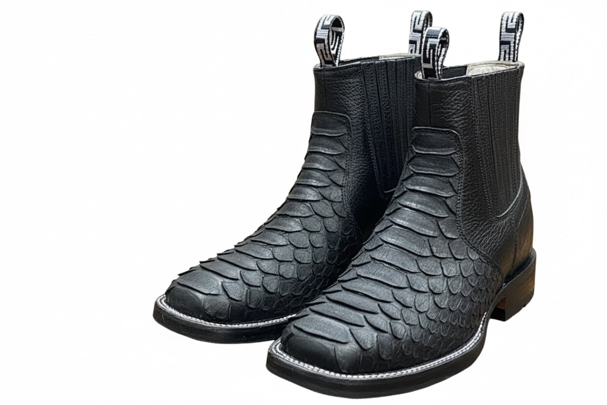 Botín Pitón Bulldog Negro